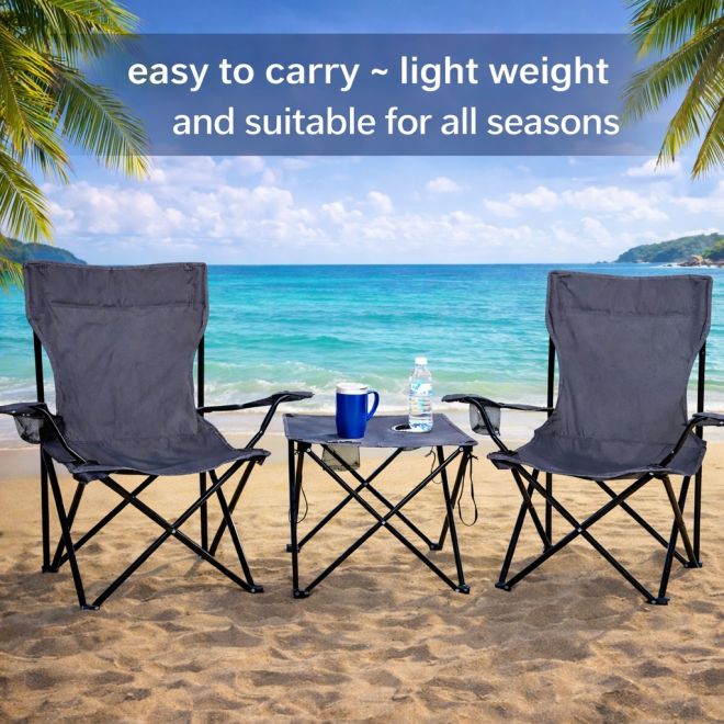 Chair 2 And Table Set For Camping