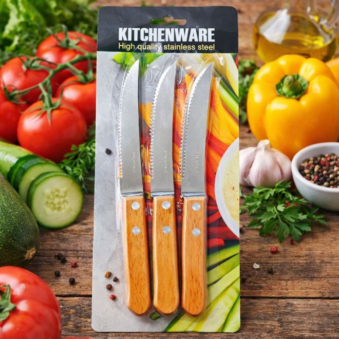 Serrated Knife Set Classic 6 Pcs