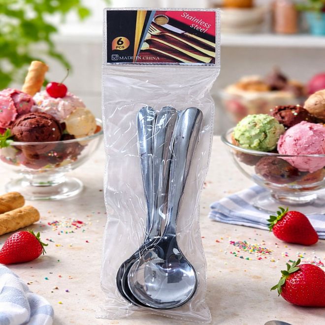 Stainless Steel Ice Cream Scoops 6 Pcs