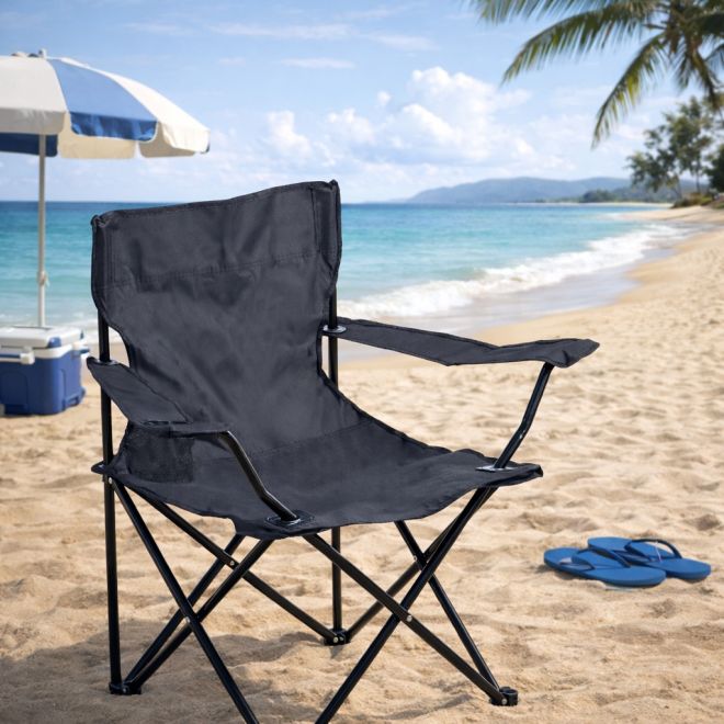 Foldable Steel Camping Chair Size 77*49*79.5Cm