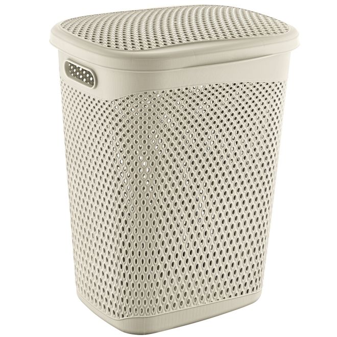 Premium Care Vertical Laundry Basket with Cutter Lid