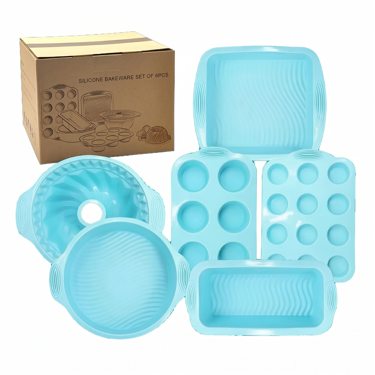 Silicone Cake Mold Set of 6 PCS