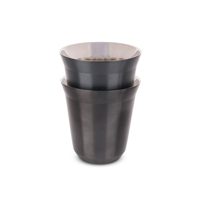 Espresso Stainless Steel Cup 2 PCS 170 ml Matte Black