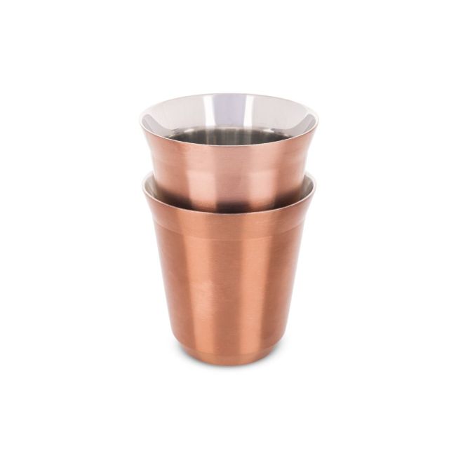 Espresso Stainless Steel Cup 2 PCS 170 ml Rose Gold