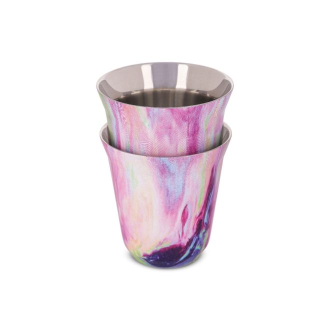 Espresso Stainless Steel Cup 2 PCS 170 ml Colored