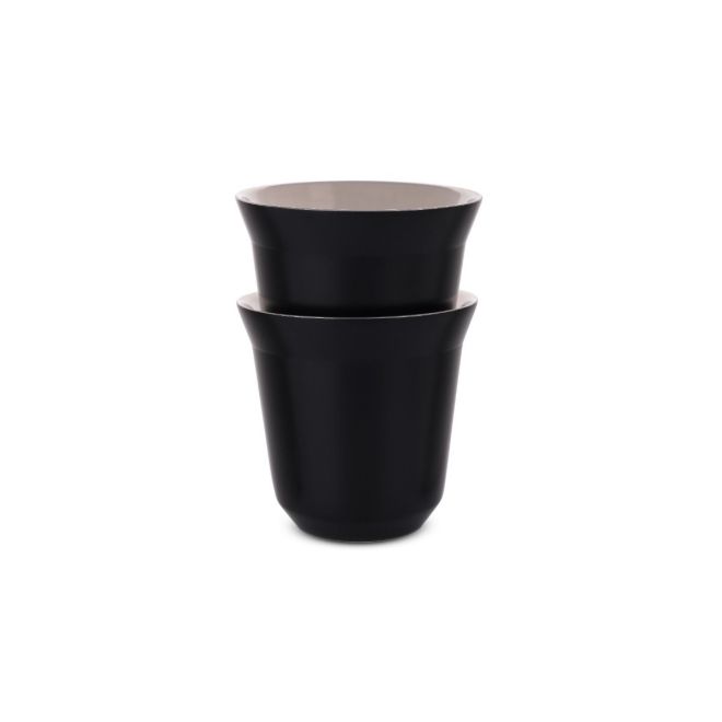Espresso Stainless Steel Cup 2 PCS 80 ml Black