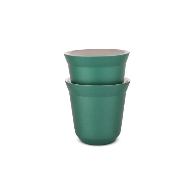 Espresso Stainless Steel Cup 2 PCS 80 ml Green
