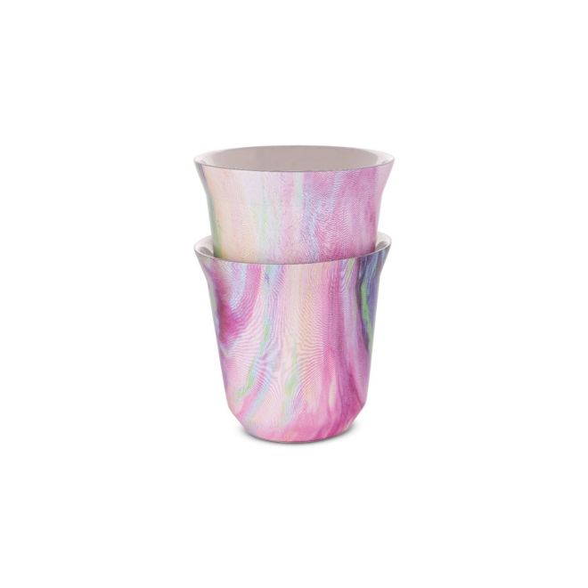 Espresso Stainless Steel Cup 2 PCS 80 ml Colored