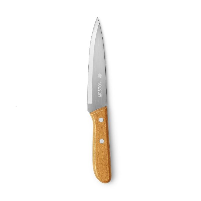 Sharp knife with classic wooden handle 6 inch