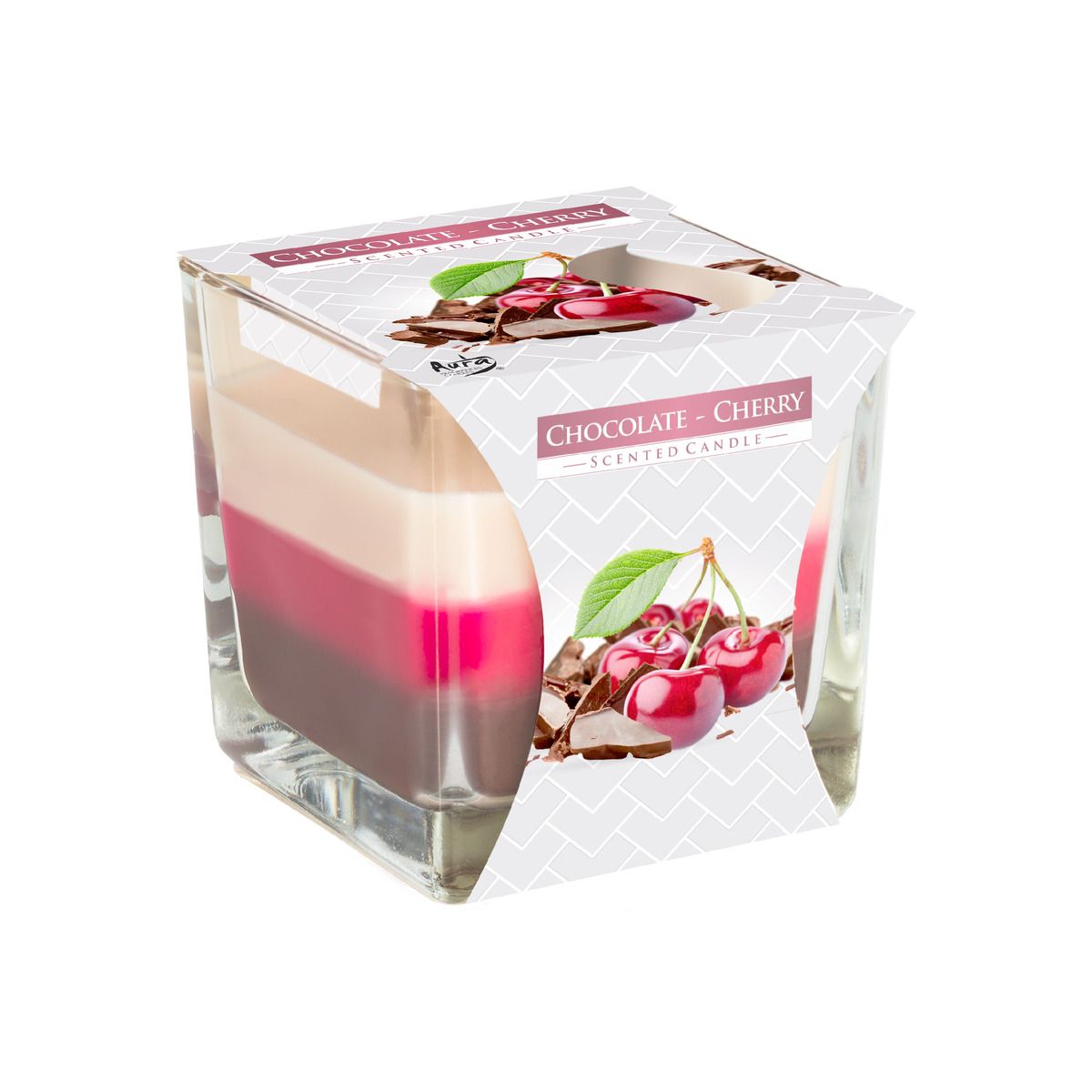 Aura 3 Coloured Scented Candle 170 g Chocolate Cherry