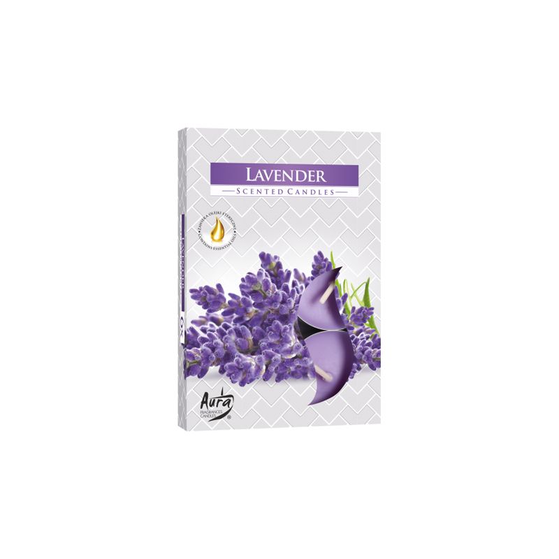 Aura Scented Candles Pack Of 6 / 66 G Lavender