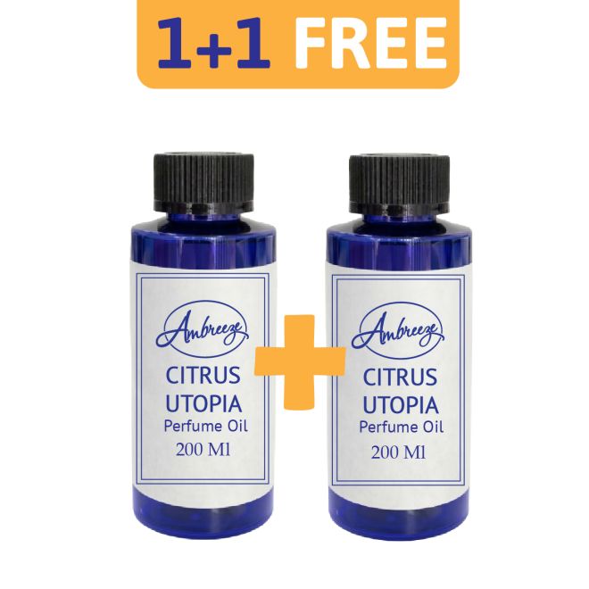 Ambreeze Essential Oil Diffuser Refill Citrus Utopia 200 Ml+200 Ml Free