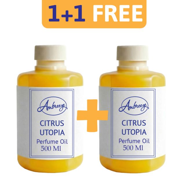 Ambreeze Essential Oil Diffuser Refill Citrus Utopia 500 Ml+500 Ml Free