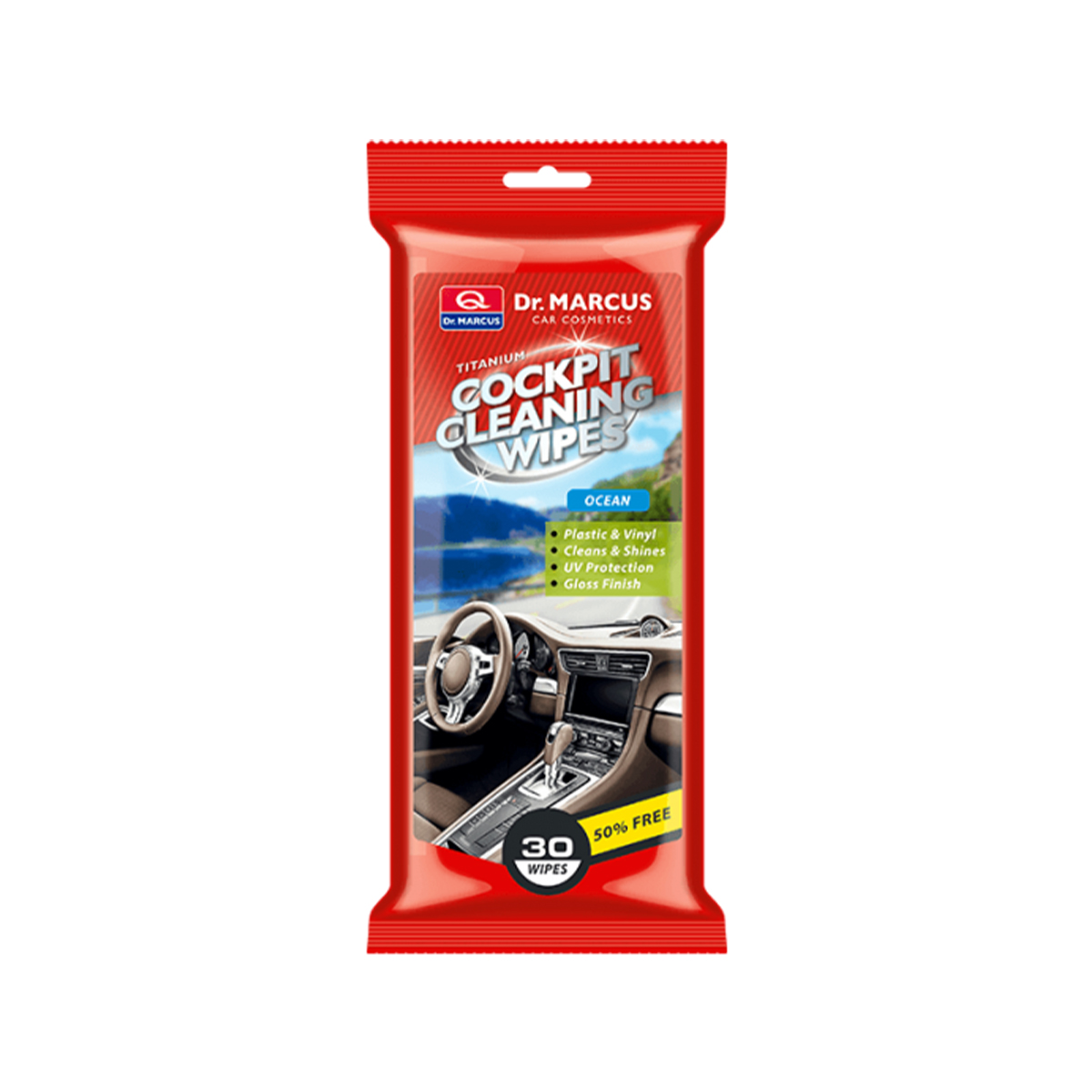 Titanium Cockpit Cleaning Wipes Black