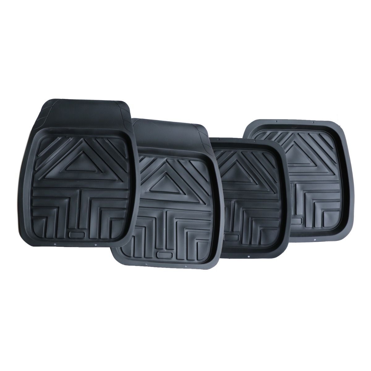 One Way Car Mat Set Of 4 PCS 934 Black