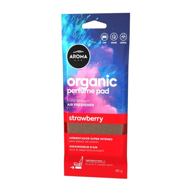Aroma Car Air Freshener Organic Pad 46 g Strawberry