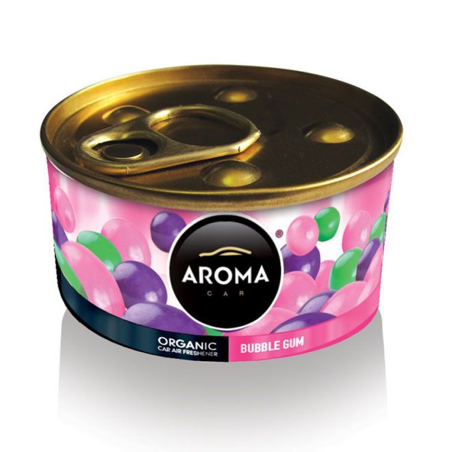 Aroma Car Air Freshener Organic Can 40 g Bubble Gum