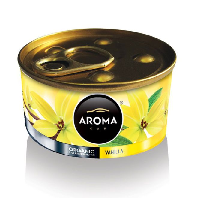 Aroma Car Air Freshener Organic Can 40 g Vanilla