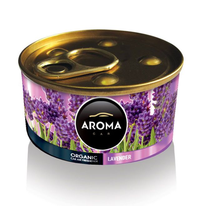 Aroma Car Air Freshener Organic Can 40 g Lavender