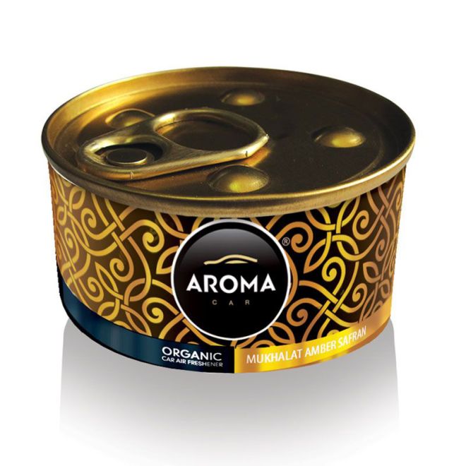 Aroma Car Air Freshener Organic Can 40 g Mukhalat Amber