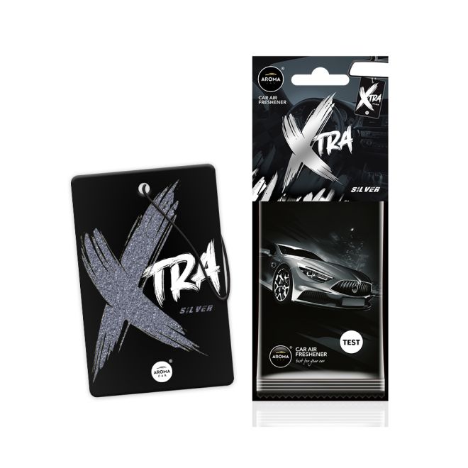 Aroma Car Air Freshener Paper Xtra Silver