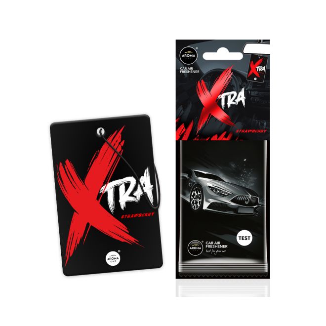 Aroma Car Air Freshener Paper Xtra Strawberry