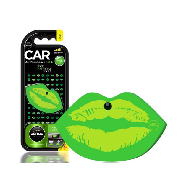 Aroma Car Air Freshener Lips Fancy Green