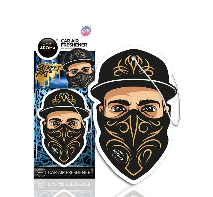 Aroma Car Air Freshener Street Art Mask