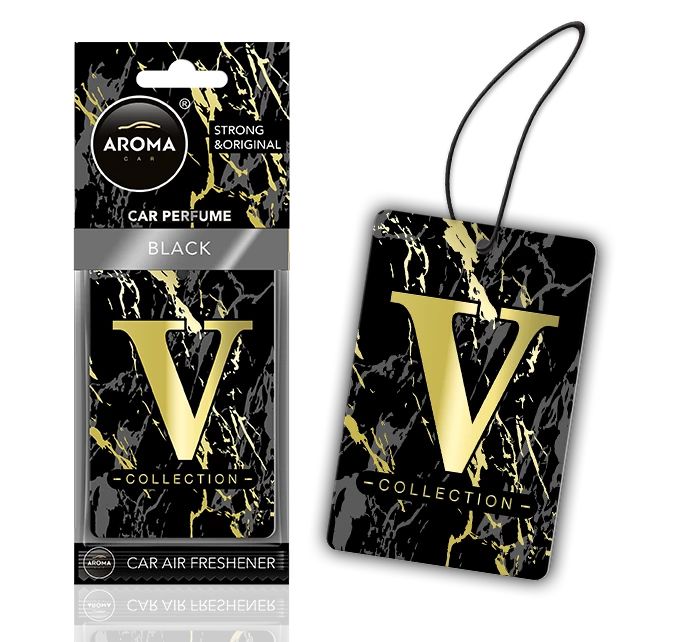 Aroma Car Air Freshener V Collection Black