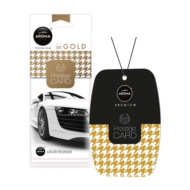 Aroma Prestige Car Air Freshener Paper Gold