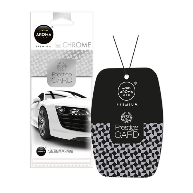 Aroma Prestige Car Air Freshener Paper Chrome