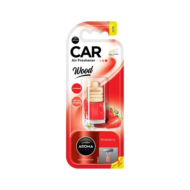 Aroma Car Air Freshener Wood Strawberry