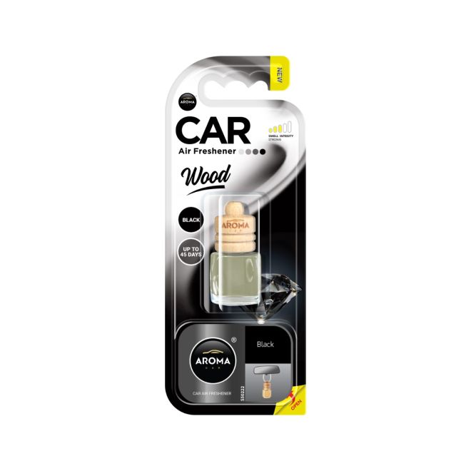 Aroma Car Air Freshener Wood Black